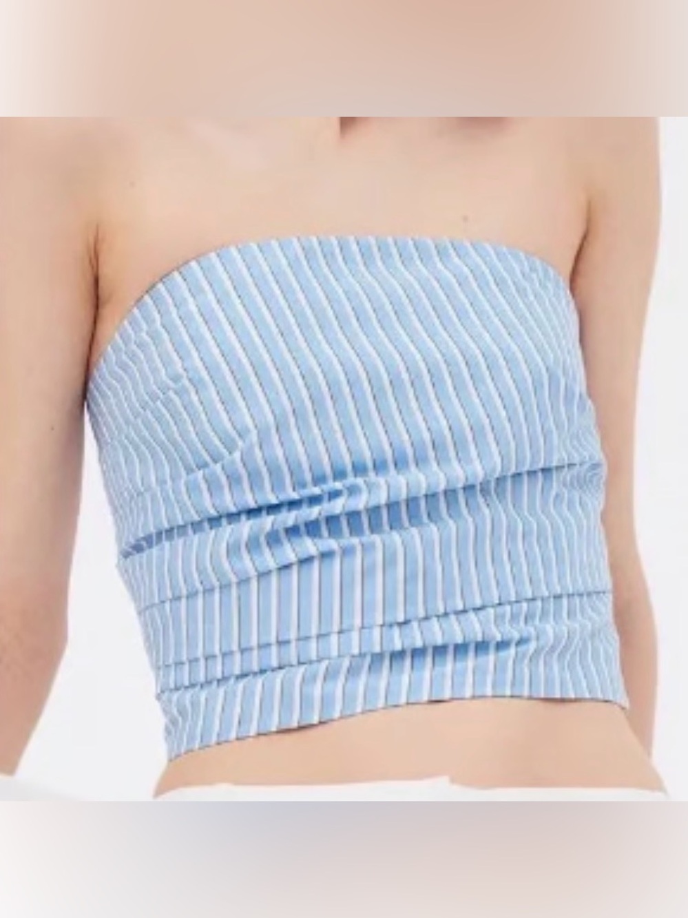 H&M pinstripe strapless top. NWT size L